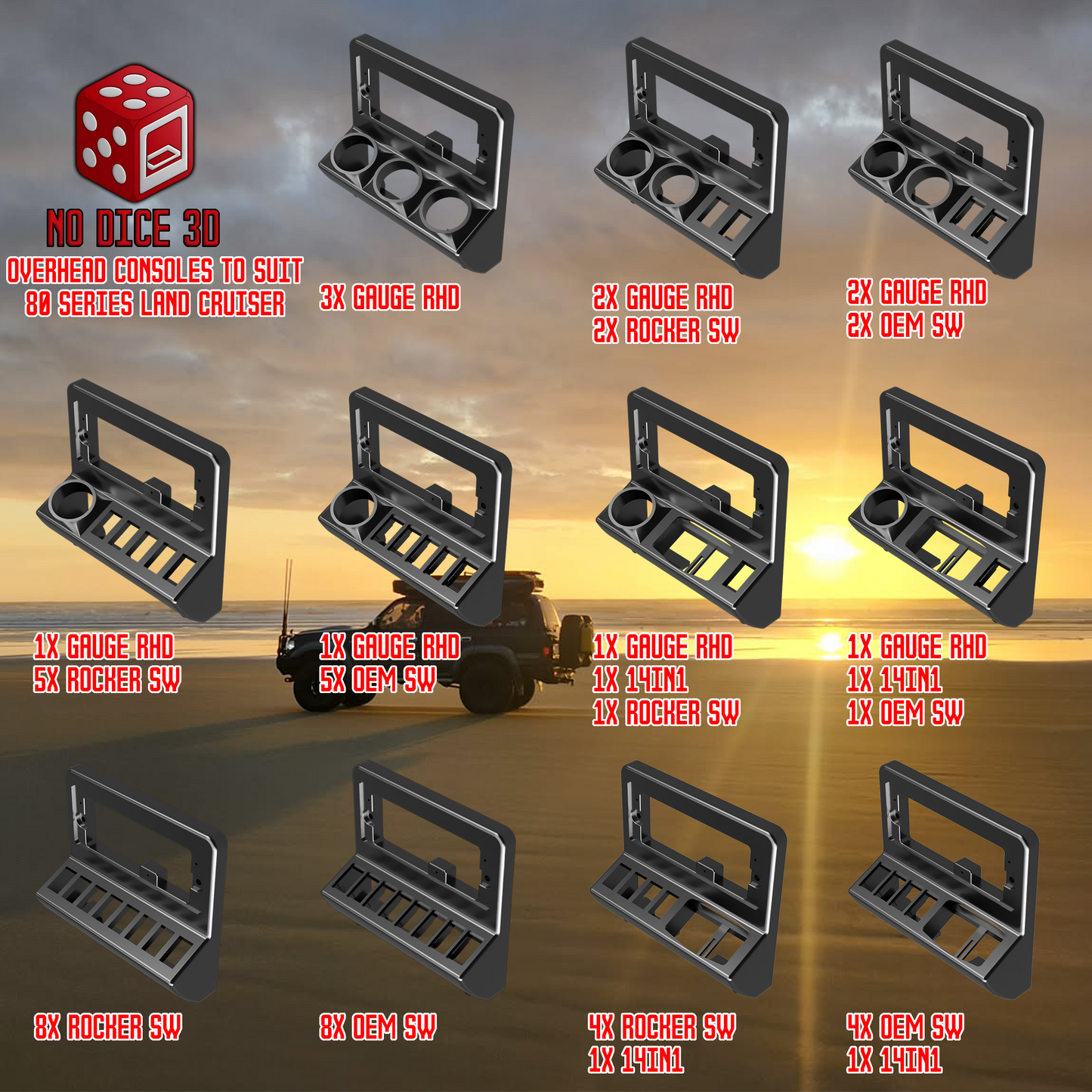 Land Cruiser 80 Series Overhead Console